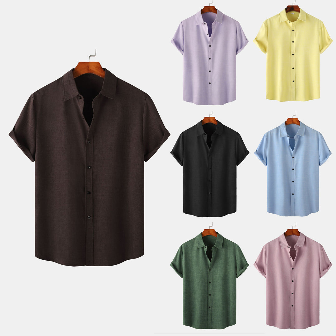 Herren Kurzarmhemd aus atmungsaktiver und komfortabler Baumwolle mit elegantem Design EB
