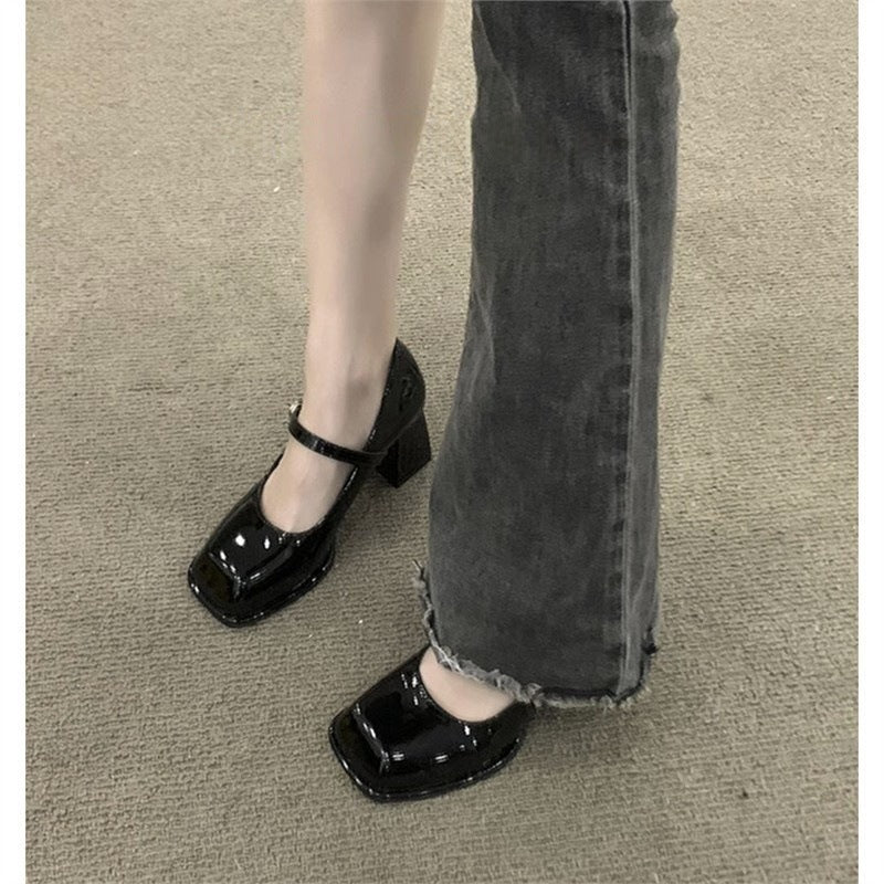 Damen elegante Plateau-Pumps mit modischem Riemchen EB