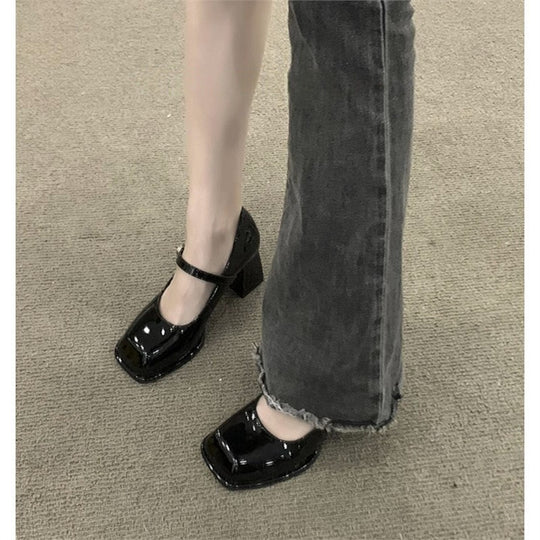 Damen elegante Plateau-Pumps mit modischem Riemchen EB