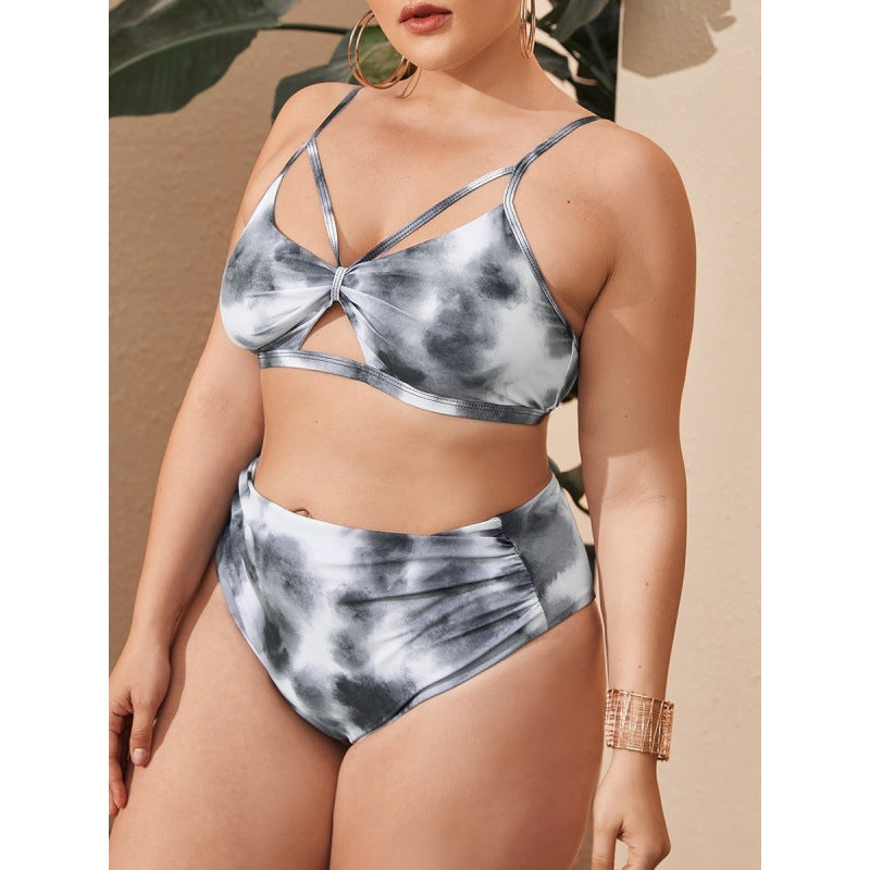 Damen Hochgeschnittener Bikini mit modischem Cut-Out-Design EB