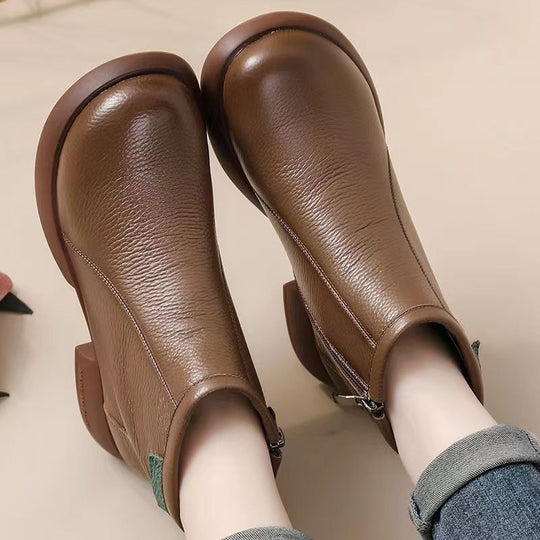 Damen Elegante und komfortable Ankle Boots mit praktischem Reißverschluss und trendigem Design EB