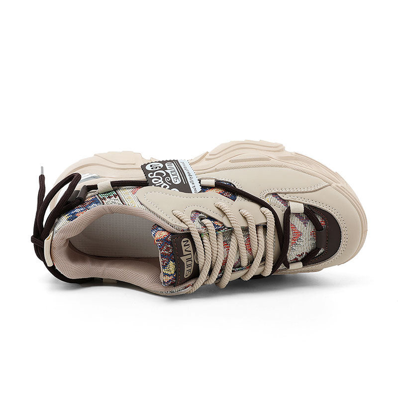 Damen Sportliche Chunky Sneakers mit exklusivem Mustermix und strapazierfähigem Obermaterial EB