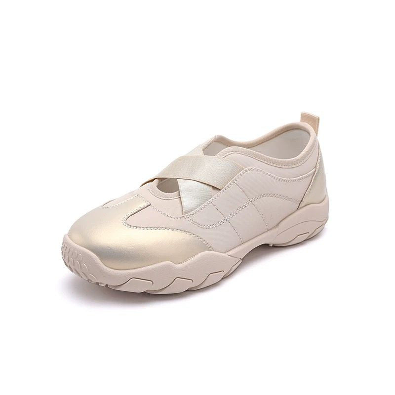 Damen Komfortable Slip-On Sneakers mit elastischem Riemen und weich gepolstertem Innenfutter EB