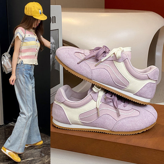 Damen Freizeitsneaker mit weichem Veloursleder und Rutschfester Sohle EB