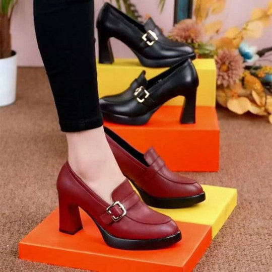 Damen Elegante High Heels mit Schnallen-Design EB