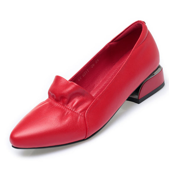 Damen Elegante Ballerinas mit elastischem Plateau und modischer Raffung EB