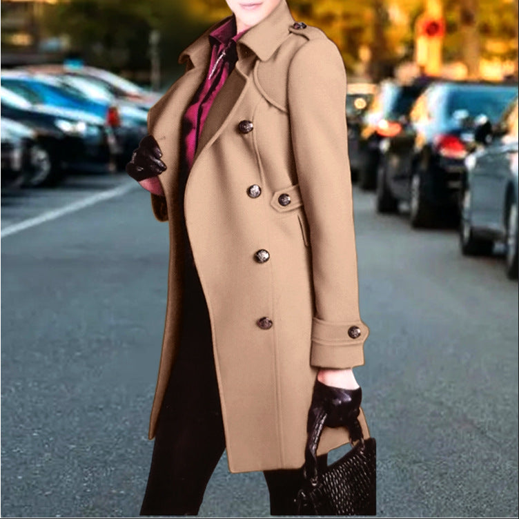 Damen trenchcoat mit doppelter Knopfleiste EB
