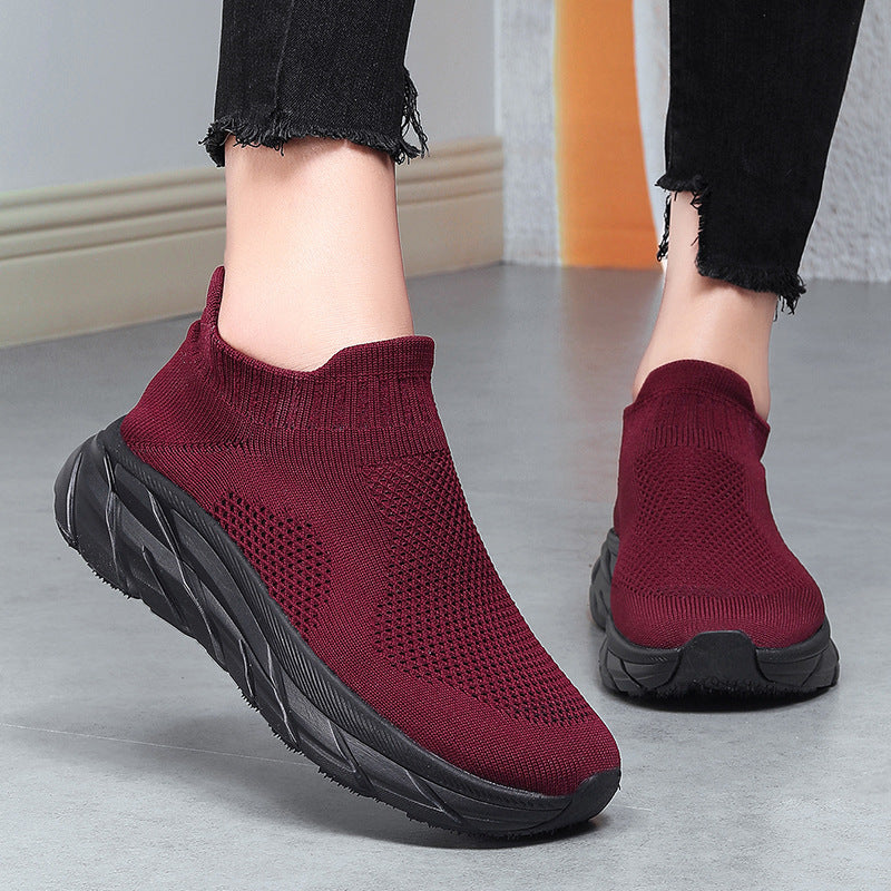 Damen Atmungsaktive Strick-Sneaker mit flexiblem Sockendesign EB