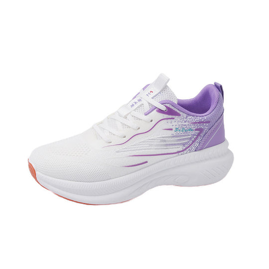 Damen Atmungsaktive Freizeitsneaker mit stoßdämpfender Sohle und elastischer Schnürung EB