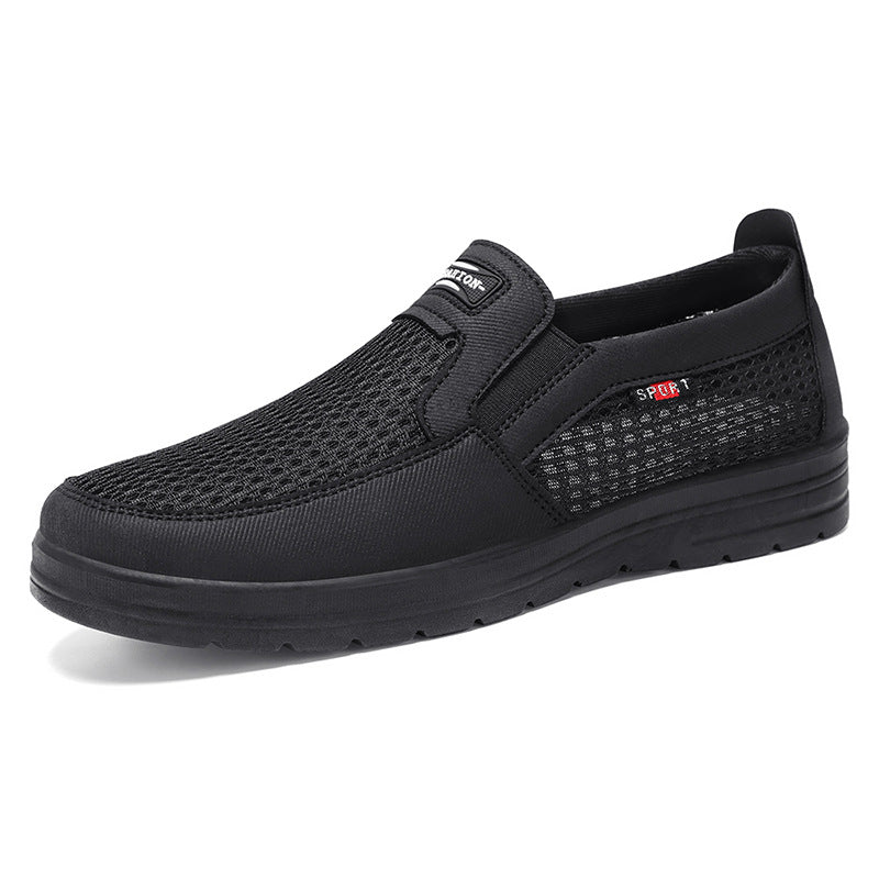 Herren nan atmungsaktiver Slip-On Freizeitschuh mit gestricktem Obermaterial, elastischem Einstieg und stoßdämpfender EVA-Sohle EB