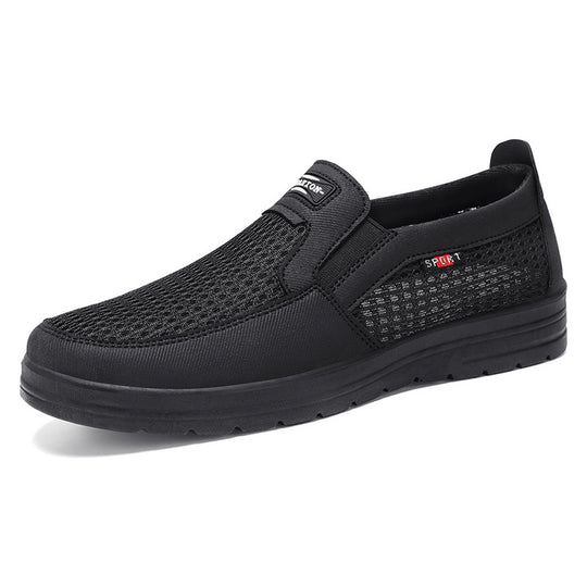 Herren nan atmungsaktiver Slip-On Freizeitschuh mit gestricktem Obermaterial, elastischem Einstieg und stoßdämpfender EVA-Sohle EB