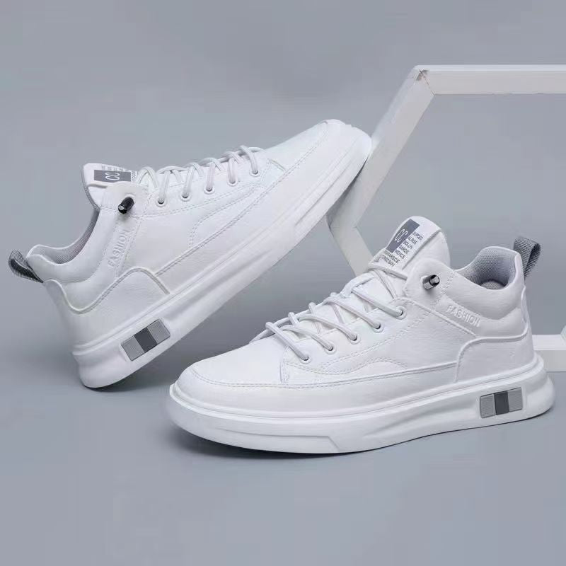 Herren modische Sneaker mit Hochwertiger Lederoberfläche EB