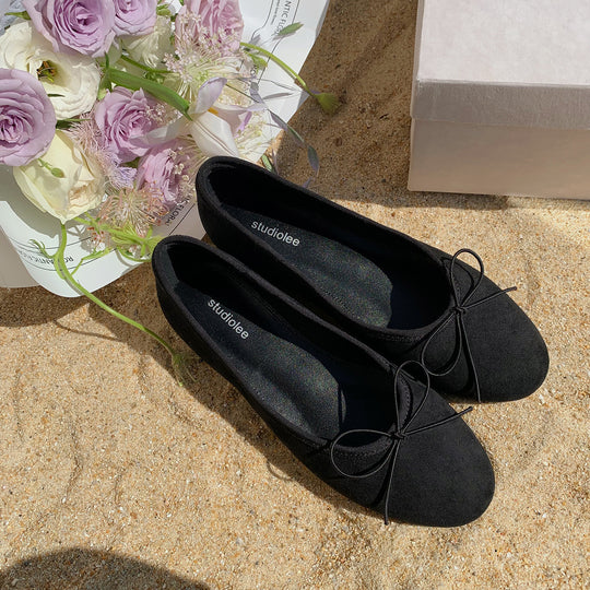 Damen Ballerina-Schuhe mit verspieltem Schleifendetail und bequemer Innensohle EB