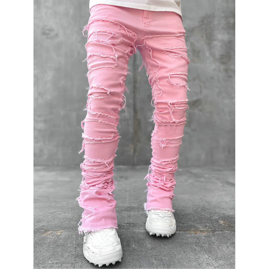 Herren lässige Ripped Jeans im modischen Schnitt EB