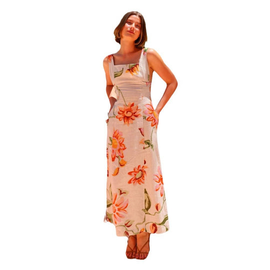 Damen Sommerkleid mit floralen Mustern EB