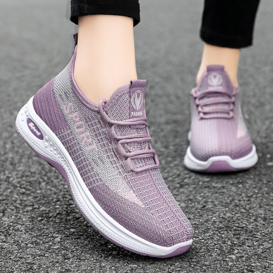 Damen Freizeitliche Sport-Sneaker mit atmungsaktivem Mesh-Obermaterial und flexibler Sohle EB