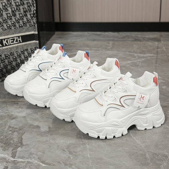 Damen Chunky Sneakers mit trendiger Sohle und atmungsaktivem Obermaterial EB
