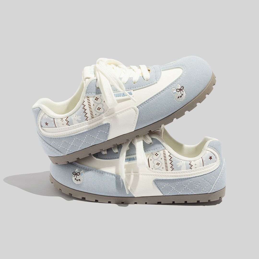 Damen Sneakers mit innovativen Tierapplikationen und bequemer Dämpfung EB