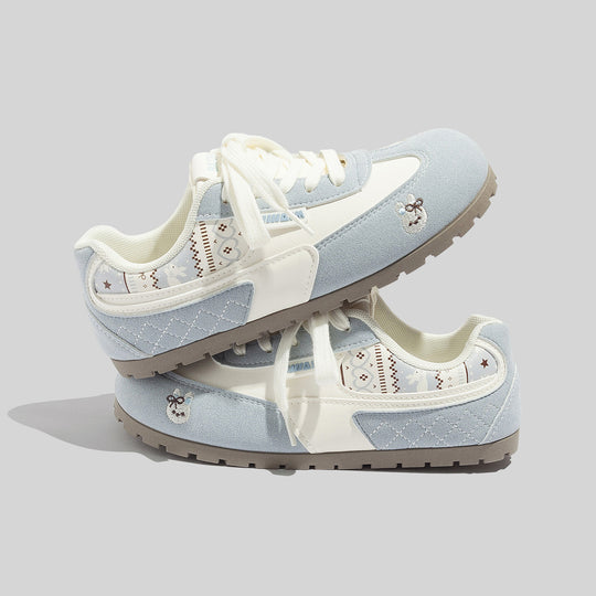 Damen Sneakers mit innovativen Tierapplikationen und bequemer Dämpfung EB