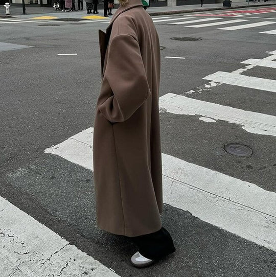 Damen Eleganter doppelt geknöpfter Trenchcoat mit taillierbarem Gürtel und schickem Schnitt EB