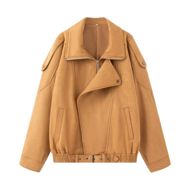 Damen lässige Oversize-Jacke aus hochwertigem Material EB