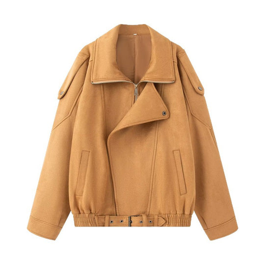 Damen lässige Oversize-Jacke aus hochwertigem Material EB