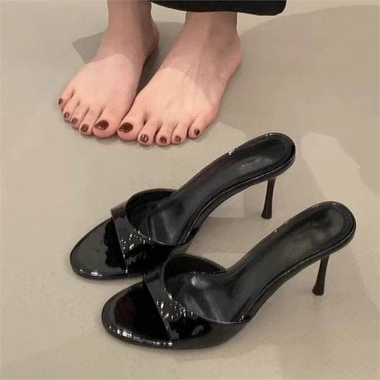 Damen elegante Mules mit feinem Absatz EB