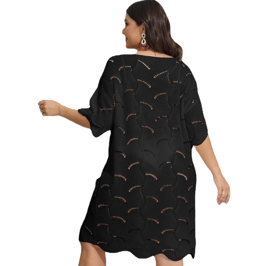 Damen luftig-leichter Häkel-Poncho EB