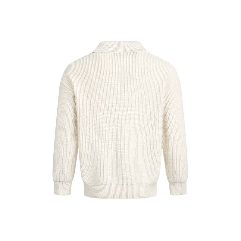 Damen Eleganter Strickpullover mit modernem Kragen und feinem Rippstrick EB