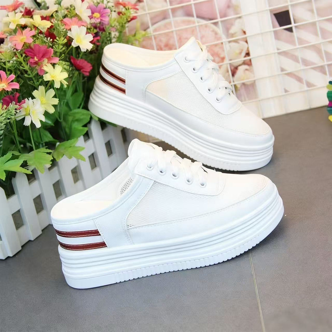 Damen Sneakers mit hoher Plateausohle und eleganter Riemchenverarbeitung EB