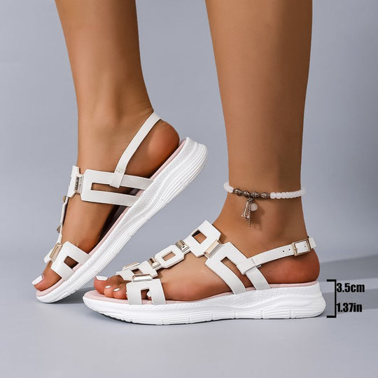 Damen Freizeitsandalen mit eleganten Schnallen EB