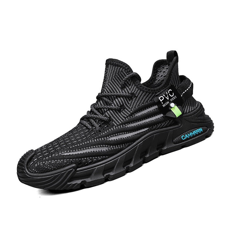 Herren leichte gestrickte Trail‑Sneaker mit sockenähnlichem Einstieg und stoßdämpfender Profilsohle EB