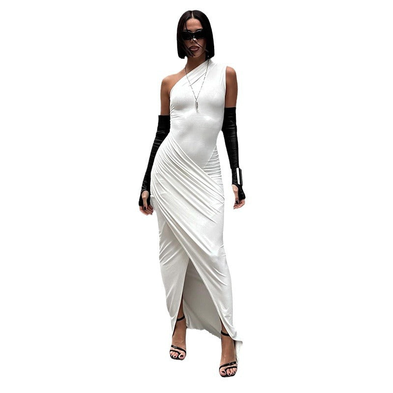 Damen Wickelkleid mit asymmetrischem Saum und figurformendem Design EB