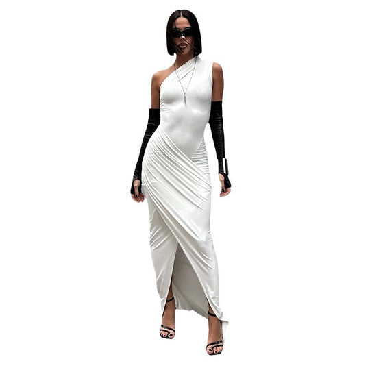 Damen Wickelkleid mit asymmetrischem Saum und figurformendem Design EB