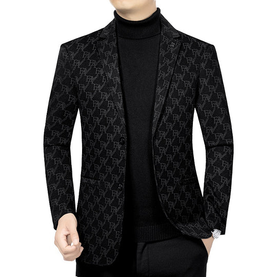 Herren Modernes Einreihiges City-Blazer mit aufgesetzten Taschen und leichter Halbfütterung EB