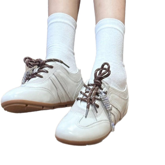 Damen Sportliche Lederfreizeitschuhe mit flexiblem Schnürsystem EB