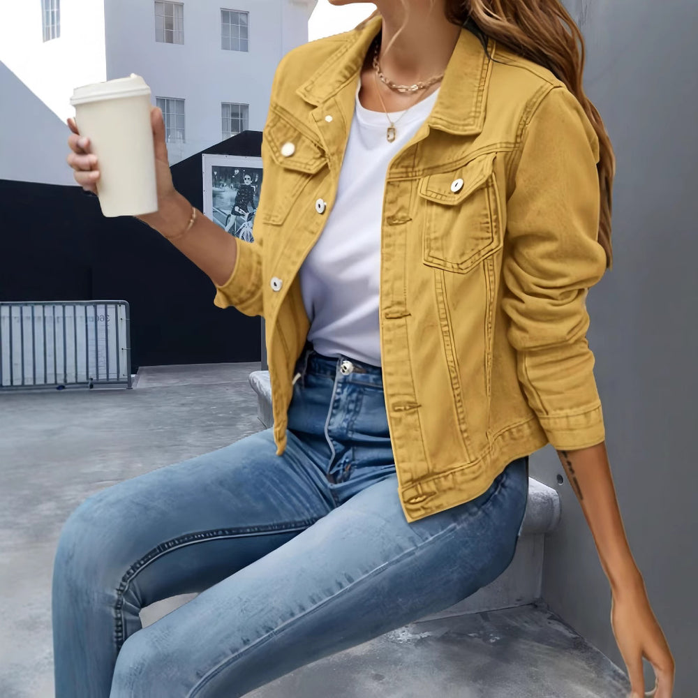 Damen Lässige Utility-Jacke mit strukturierten Details EB