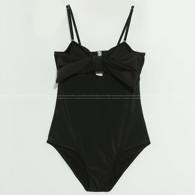 Damen Badeanzug mit elegantem Schleifendetail und komfortablem Schnitt EB