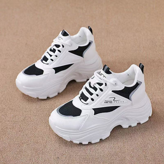 Damen Chunky Fashion Sneakers mit atmungsaktiven Mesh-Einsätzen und rutschfester Sohle EB