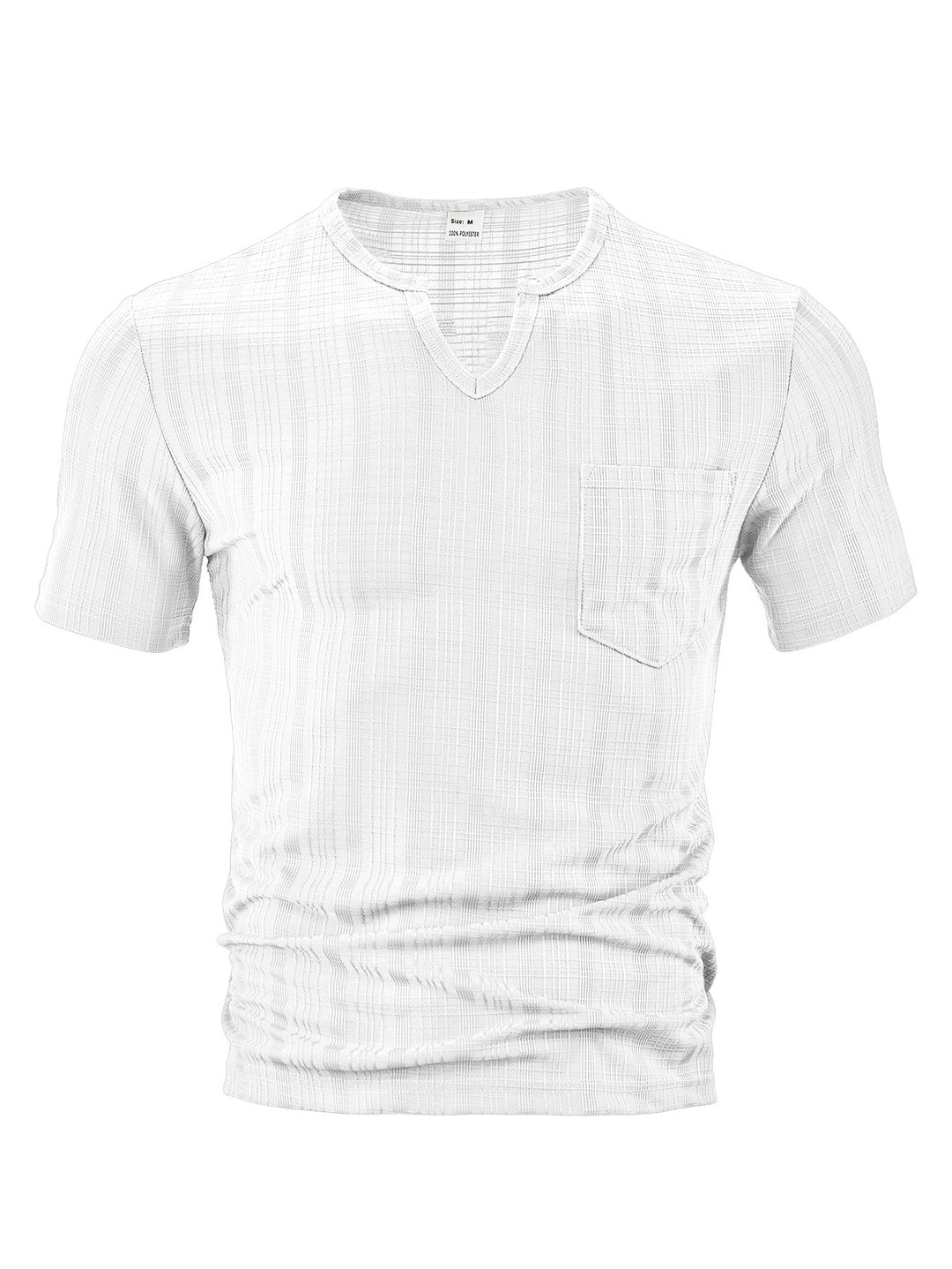 Herren Kurzarm T-Shirt mit V-Ausschnitt und Brusttasche EB
