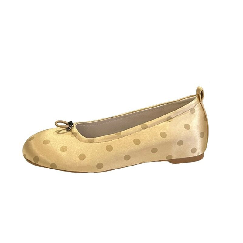 Damen elegante Ballerinas mit verspieltem Punkte-Design und komfortablem Fußbett EB