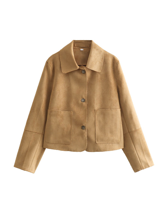 Damen Dünne Wildlederjacke EB