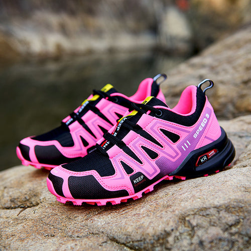Damen Sportliche Trailrunning-Schuhe mit rutschfester Sohle und atmungsaktivem Obermaterial EB