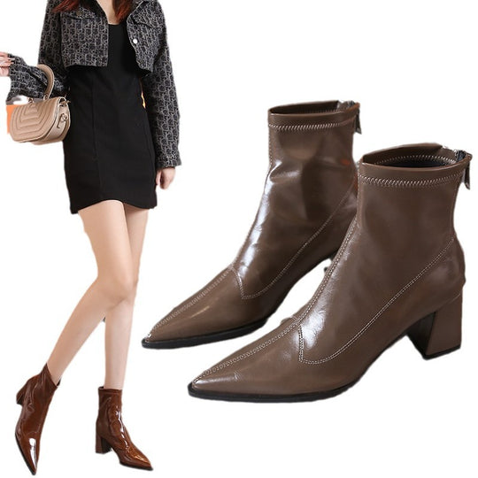 Damen Modische Stiefel im klassischen Design EB
