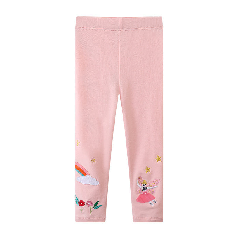 Mädchen Leggings mit verspieltem Feen- und Regenbogen-Design EB