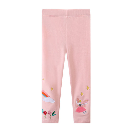 Mädchen Leggings mit verspieltem Feen- und Regenbogen-Design EB