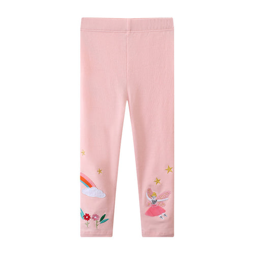 Mädchen Leggings mit verspieltem Feen- und Regenbogen-Design EB