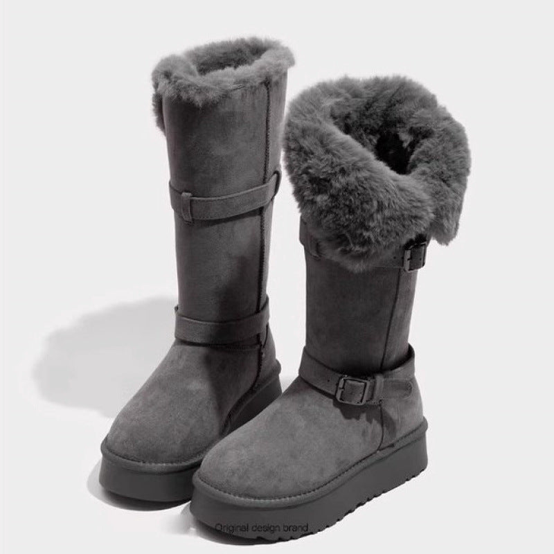 Damen Kuschelige Winterstiefel mit weichem Innenfutter und modischem Design EB