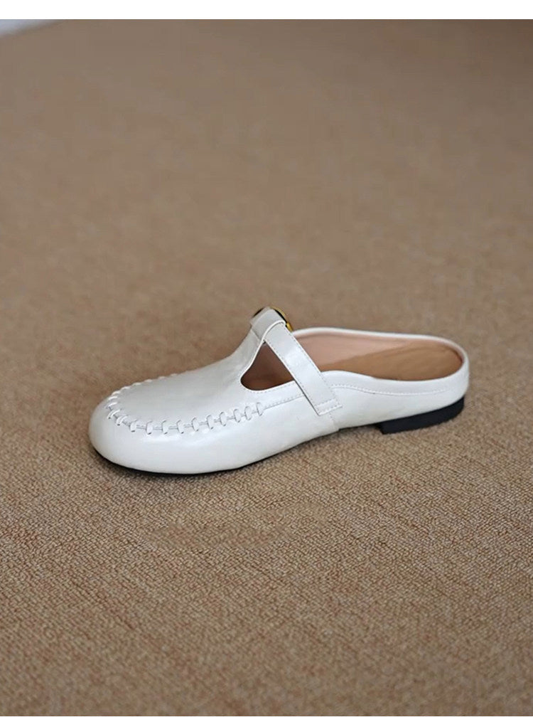 Damen Elegante Clogs aus hochwertigem Leder mit bequemem Fußbett EB