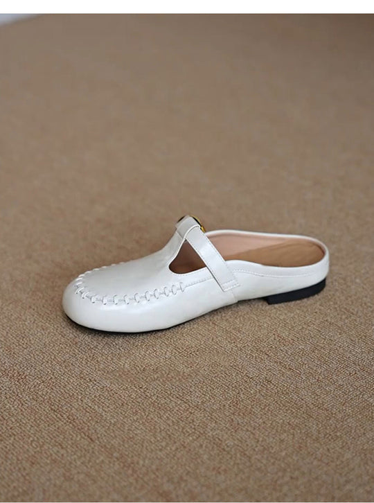 Damen Elegante Clogs aus hochwertigem Leder mit bequemem Fußbett EB